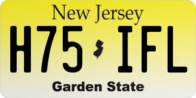 NJ license plate H75IFL