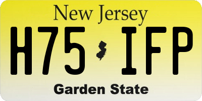 NJ license plate H75IFP