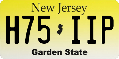 NJ license plate H75IIP