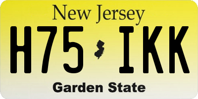 NJ license plate H75IKK