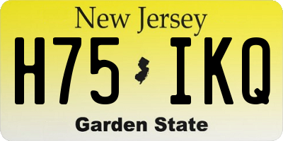 NJ license plate H75IKQ