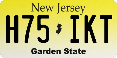 NJ license plate H75IKT