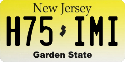 NJ license plate H75IMI