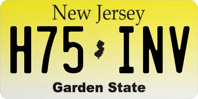 NJ license plate H75INV