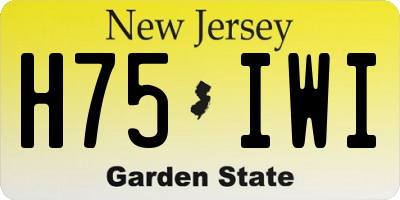 NJ license plate H75IWI