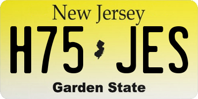 NJ license plate H75JES