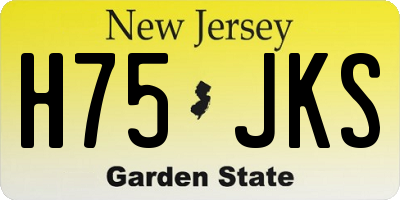 NJ license plate H75JKS