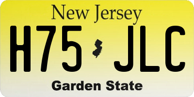 NJ license plate H75JLC