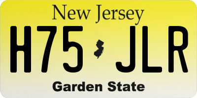 NJ license plate H75JLR