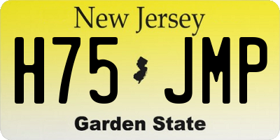 NJ license plate H75JMP