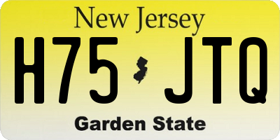 NJ license plate H75JTQ
