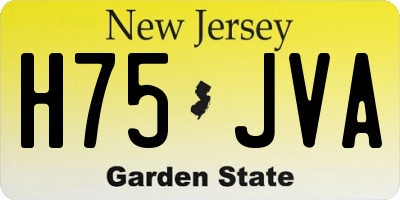 NJ license plate H75JVA