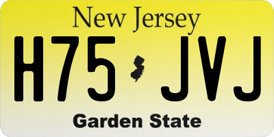 NJ license plate H75JVJ