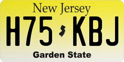 NJ license plate H75KBJ