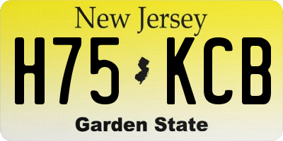 NJ license plate H75KCB