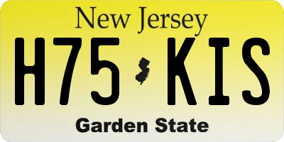 NJ license plate H75KIS