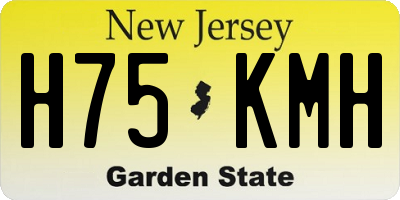 NJ license plate H75KMH