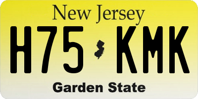NJ license plate H75KMK