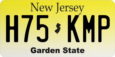 NJ license plate H75KMP