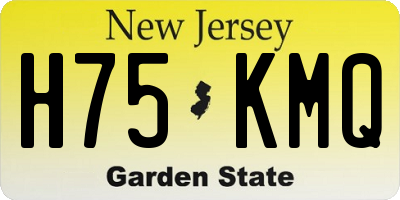 NJ license plate H75KMQ