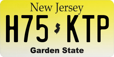 NJ license plate H75KTP