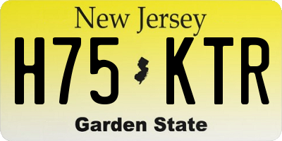 NJ license plate H75KTR