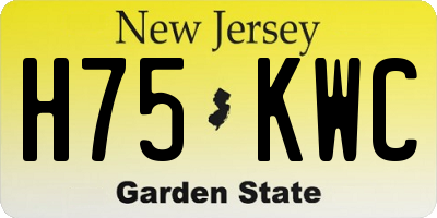 NJ license plate H75KWC