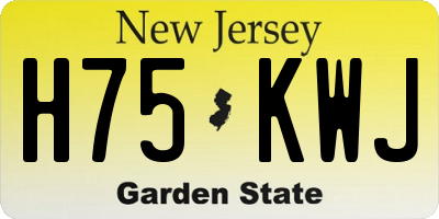 NJ license plate H75KWJ