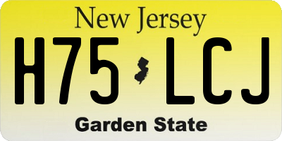 NJ license plate H75LCJ