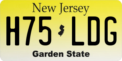 NJ license plate H75LDG
