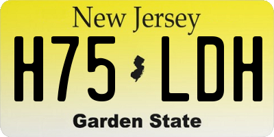 NJ license plate H75LDH