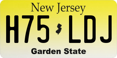 NJ license plate H75LDJ