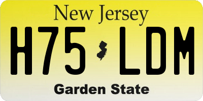 NJ license plate H75LDM