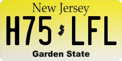 NJ license plate H75LFL