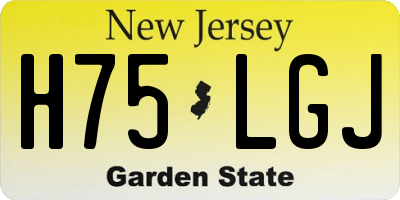 NJ license plate H75LGJ