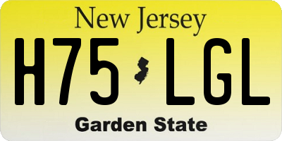 NJ license plate H75LGL