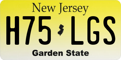 NJ license plate H75LGS