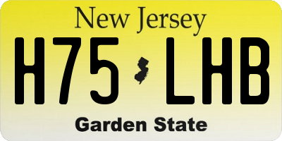 NJ license plate H75LHB