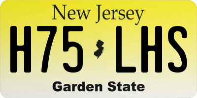 NJ license plate H75LHS