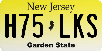 NJ license plate H75LKS