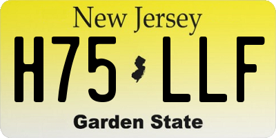 NJ license plate H75LLF