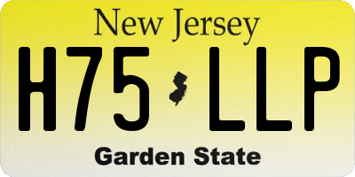 NJ license plate H75LLP