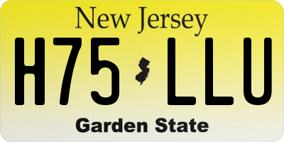 NJ license plate H75LLU