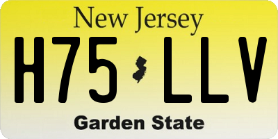 NJ license plate H75LLV