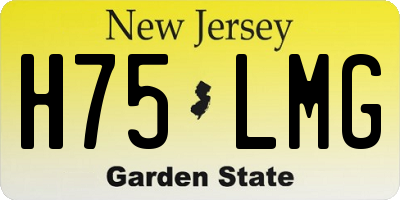 NJ license plate H75LMG