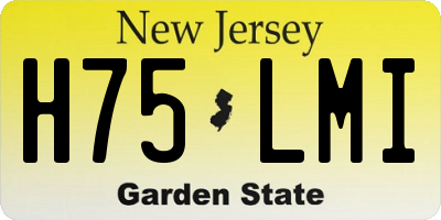 NJ license plate H75LMI