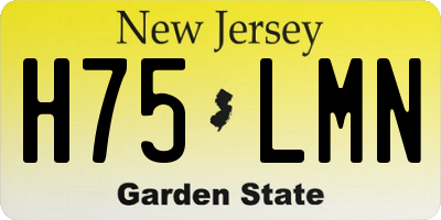 NJ license plate H75LMN