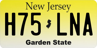 NJ license plate H75LNA