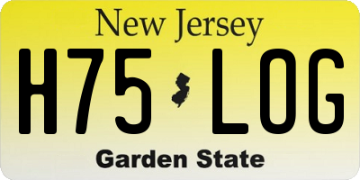 NJ license plate H75LOG