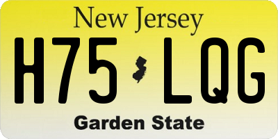 NJ license plate H75LQG